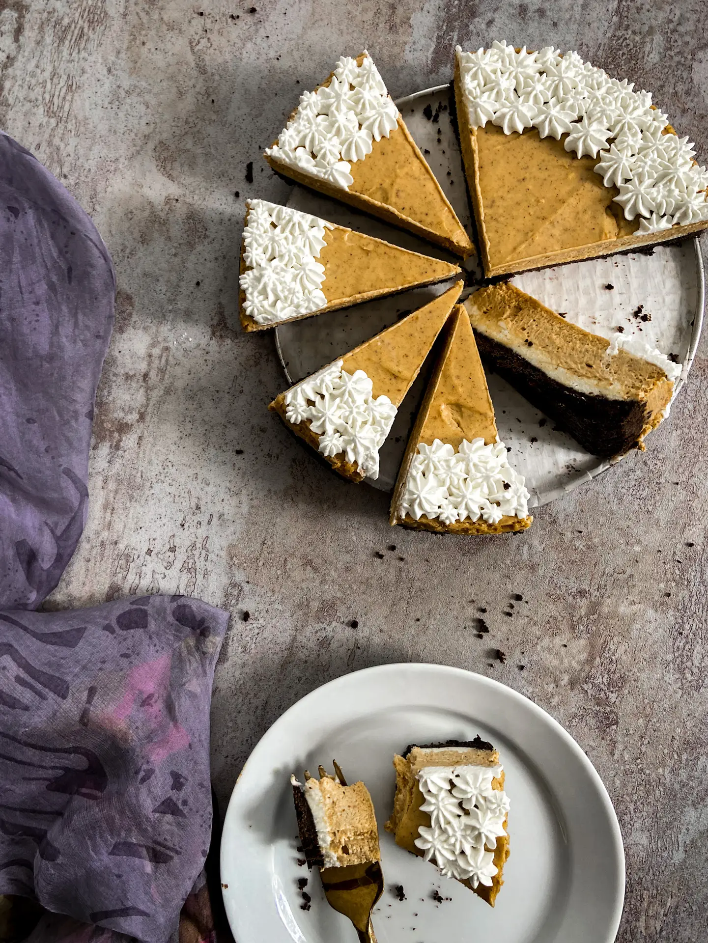 pumpkin caramel cheesecake- Pumpkin Caramel Cheesecake Layered pumpkin cheesecake with caramel drizzle