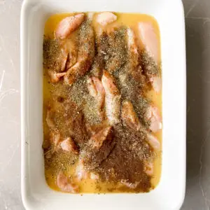 Step 2: Baking chicken marinade tenders on sheet pan