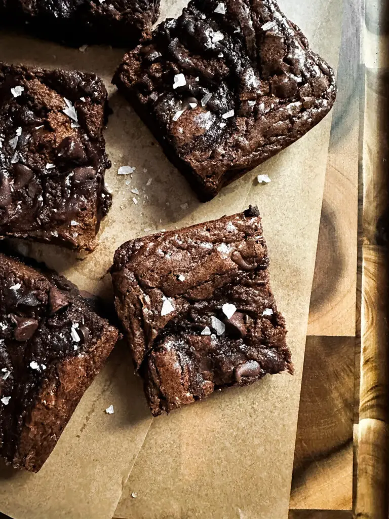 Fudgy Pumpkin Spice Swirl Brownies With Sea Salt