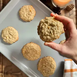 Oatmeal butterscotch cookies with chewy texture and golden edges