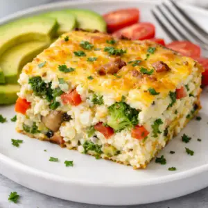 breakfast casserole- Cottage Cheese Breakfast Casserole Breakfast, High-Protein Recipes, Oven Baked breakfast casserole Avocado |Bell Pepper |Black Pepper |Broccoli |cheddar Recipes