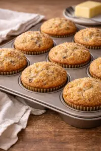 Eggless banana muffins soft and moist on cooling rack — Sugar Face Bakes