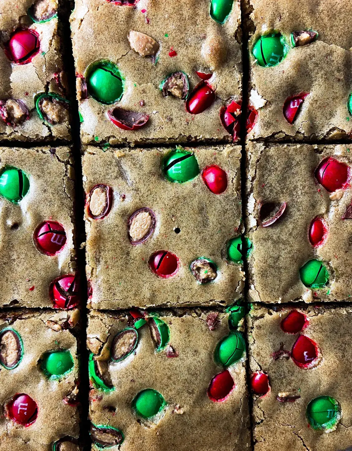 christmas blondies delivery nationwide- LIMITED EDITION Christmas Bar Blondies peanut butter m&m blondies christmas limited edition bars