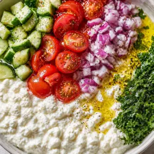 cottage cheese salad- Cottage Cheese Salad Recipe Cottage cheese salad with fresh vegetables — Sugar Face Bakes