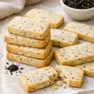shortbread cookies- Buttery Shortbread Cookies Buttery shortbread cookies infused with white, black, or oolong tea.