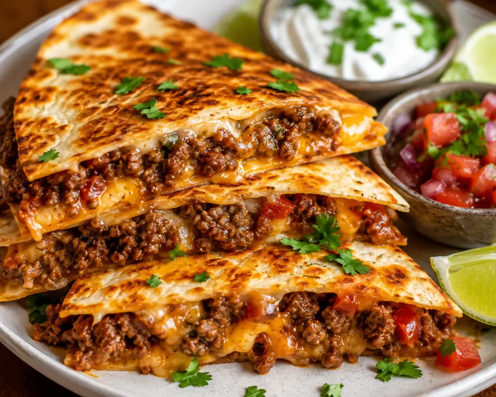 ground beef quesadillas