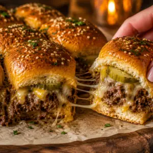 Pull-apart ground beef Hawaiian roll sliders